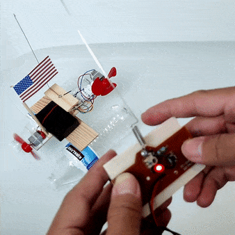 Radio-Controlled Boat Diy Kit, Educational Stem Toy For Kids