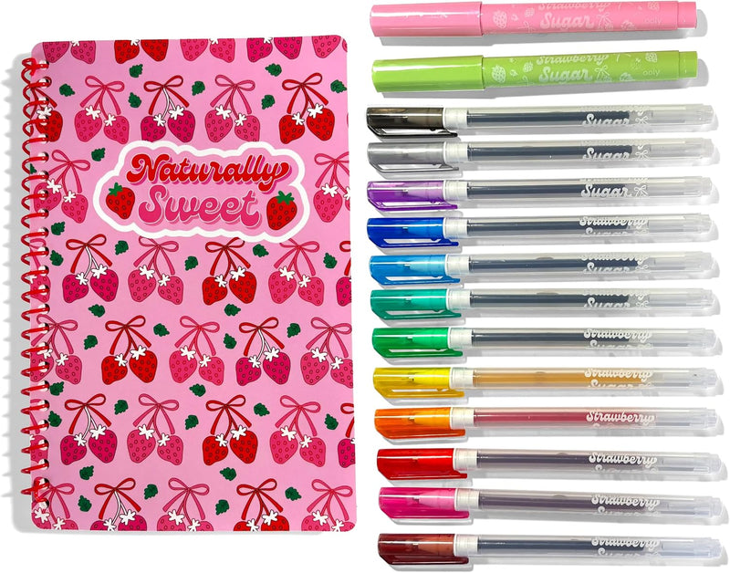 Strawberry Sugar Gel Pen & Highlighter Writing Kit