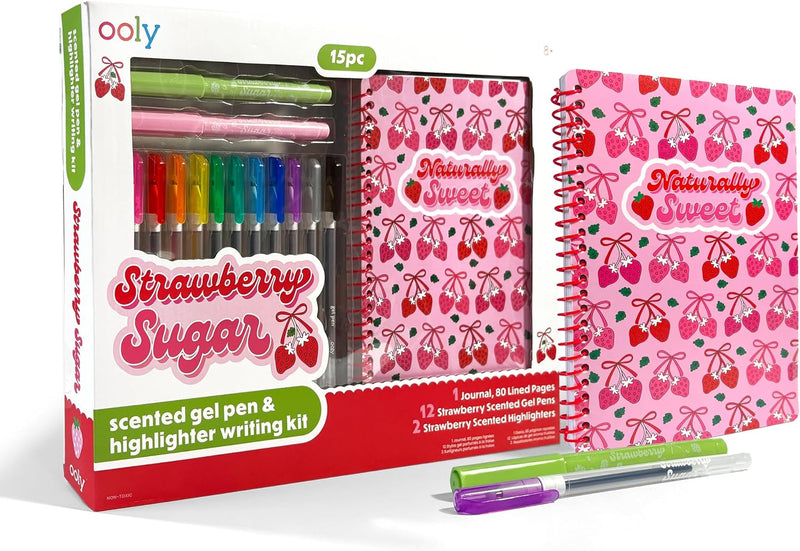Strawberry Sugar Gel Pen & Highlighter Writing Kit