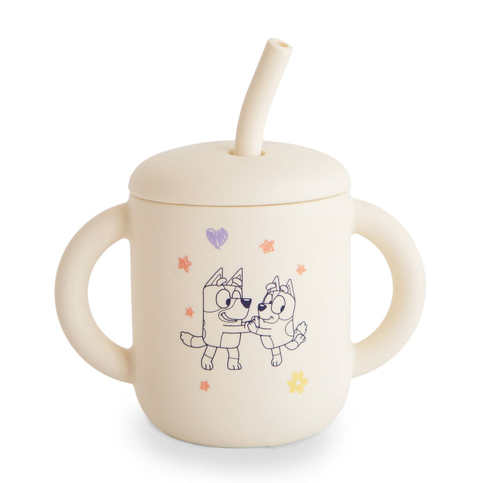 Bluey x Mushie Silicone Training Cup + Straw