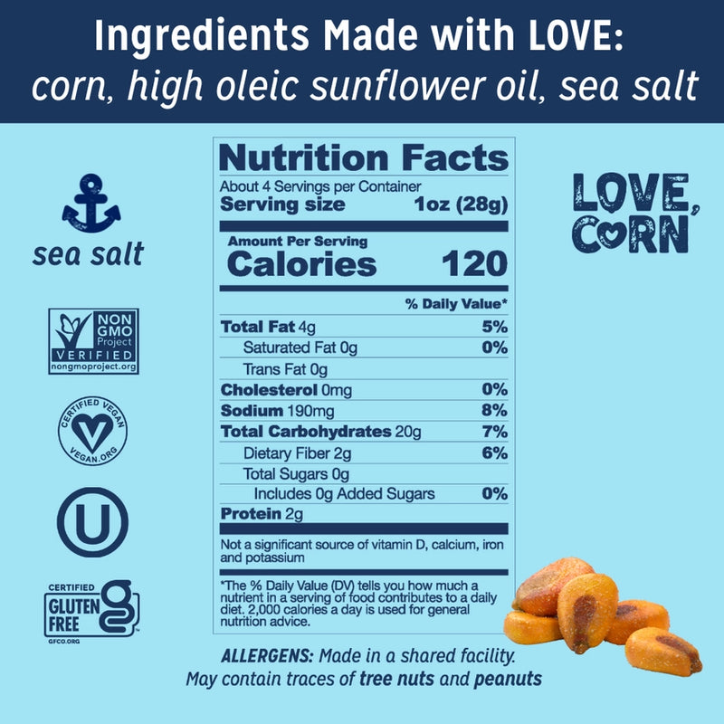 LOVE CORN Sea Salt 115g/ 2 Bags