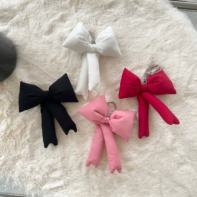 Puff Ribbon Bag Charm - 3 Colors