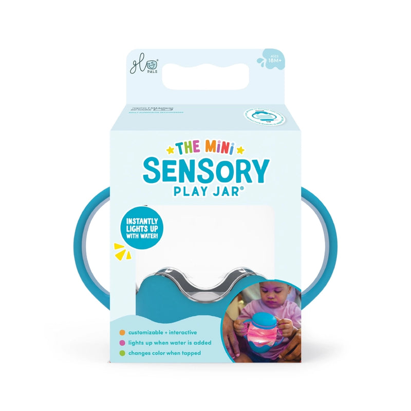 Mini Sensory Jar and Silicone Fun Filler Bundle - Blue