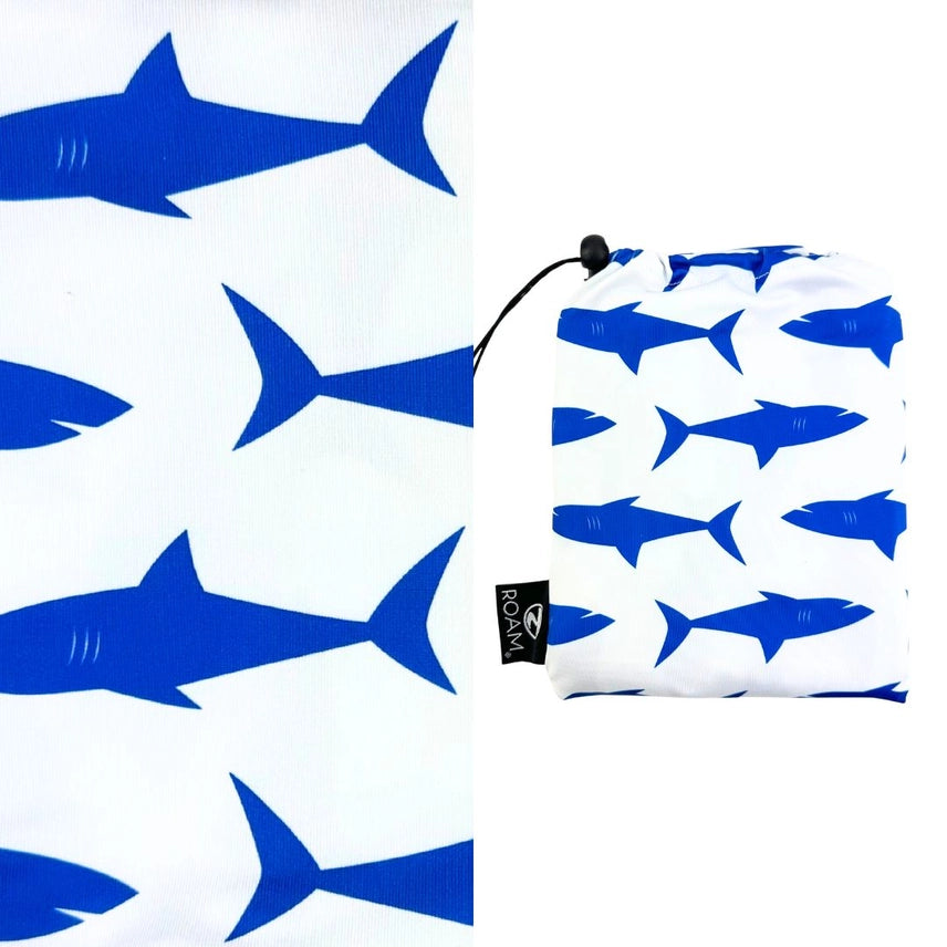 Kids UPF50 Hooded Sunscreen Towel (Shark)