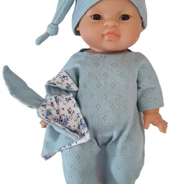 Blue Pyjamas Comforter and Hat