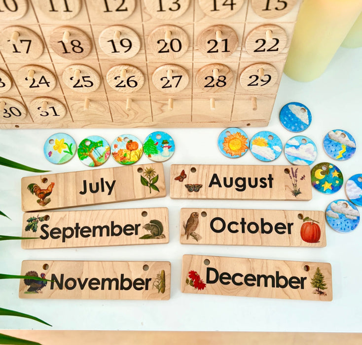 Wooden Calendar w/ Stand
