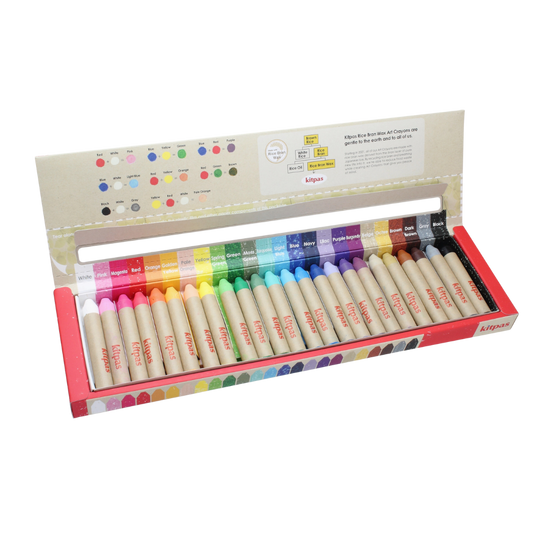 Kitpas Rice Bran Wax Art Crayons 24 Colors