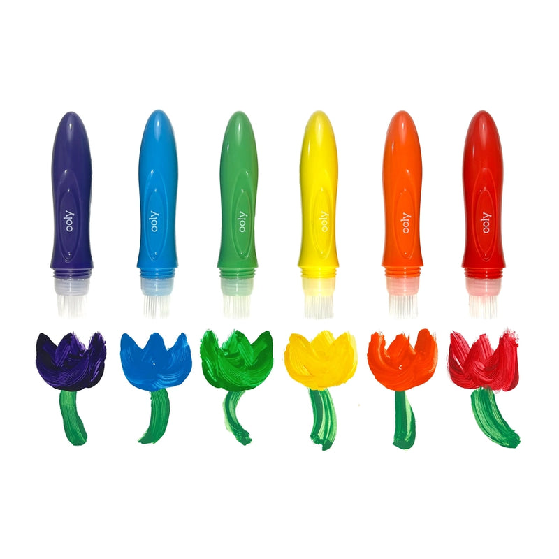 Easy Squeezy Squeezable Poster Paint Brushes 6pcs