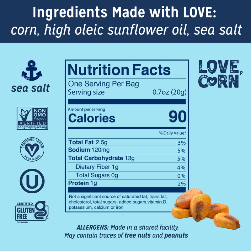 LOVE CORN Sea Salt 0.7oz X 20 Bags
