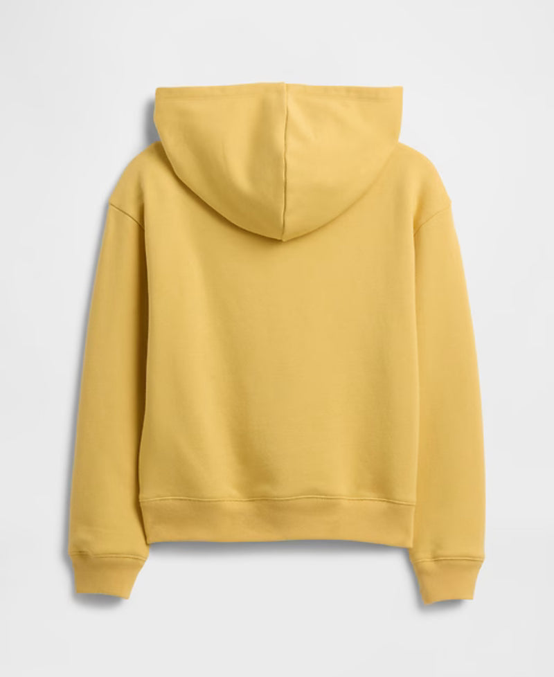 걸스 기모 릴렉스 핏 후디 (옐로우)