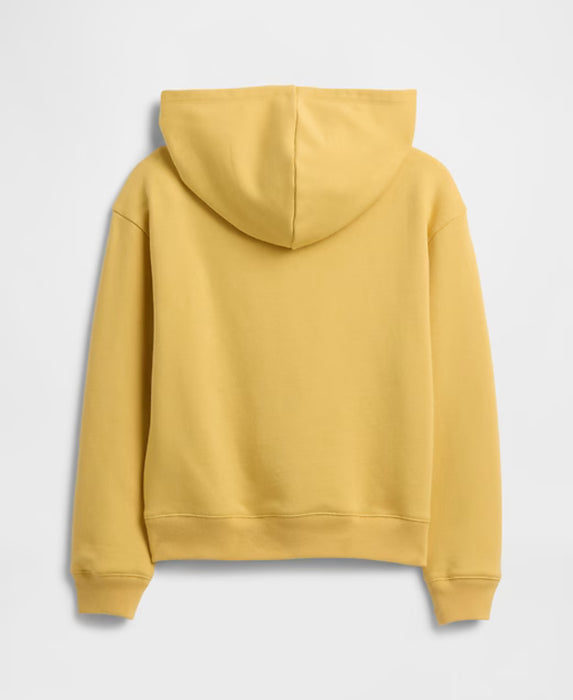걸스 기모 릴렉스 핏 후디 (옐로우)
