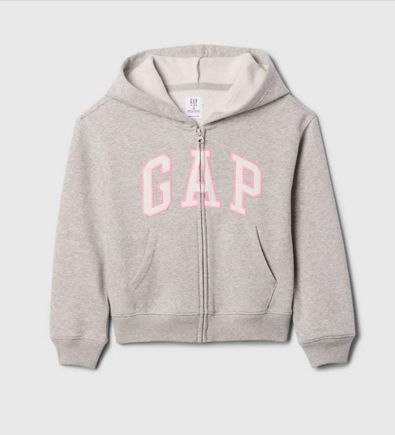 클래식 걸스 후드 자켓 (핑크그레이)