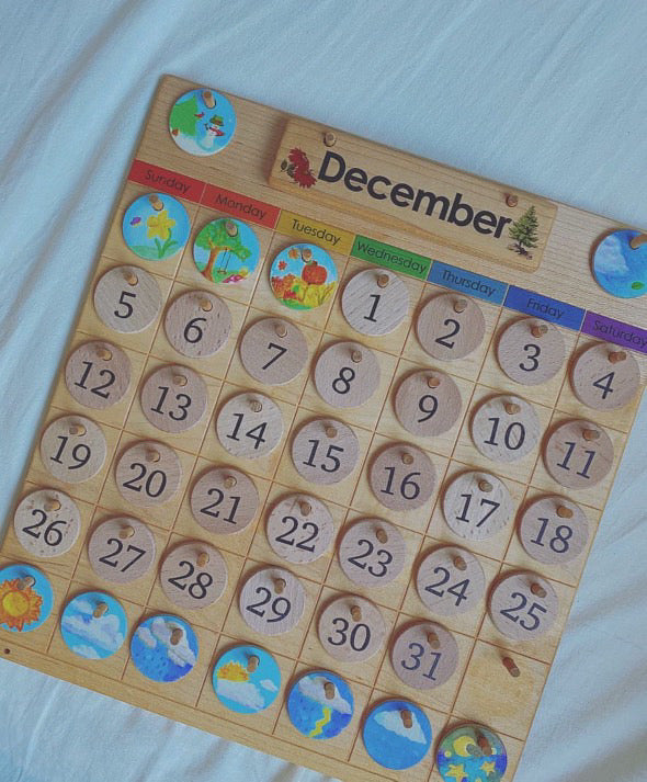 Wooden Calendar w/ Stand