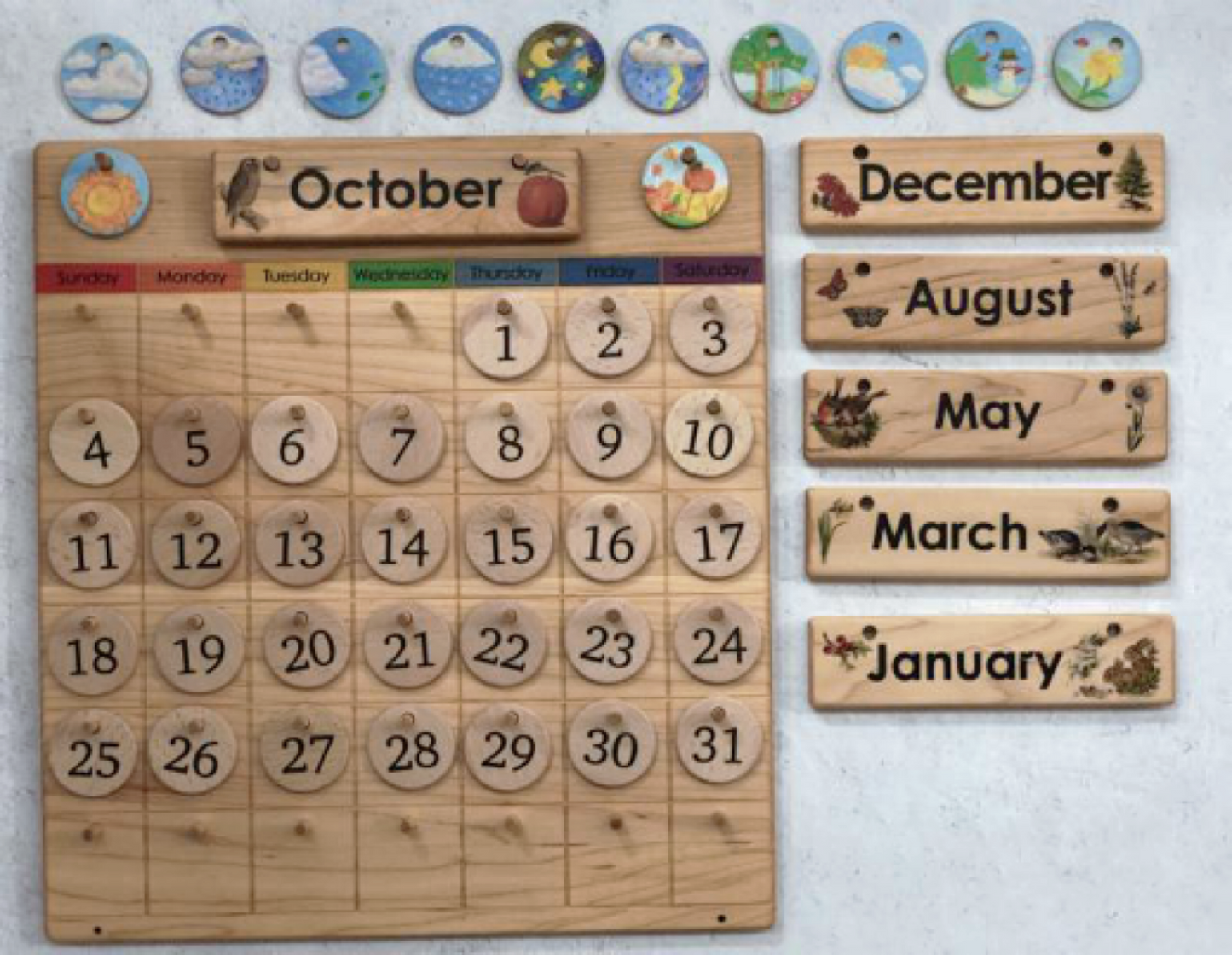 Wooden Calendar w/ Stand