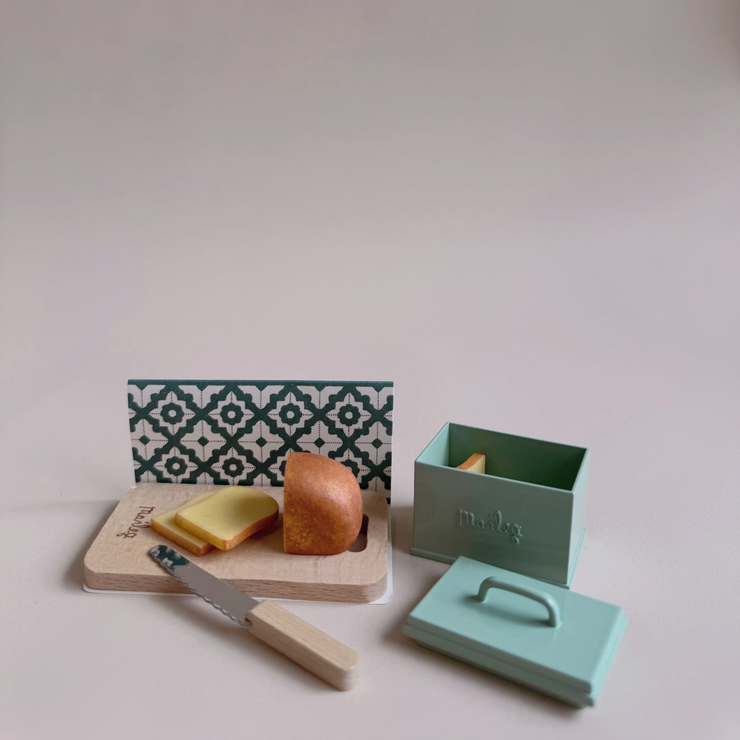 Bread Box w/ Utensils, Miniature