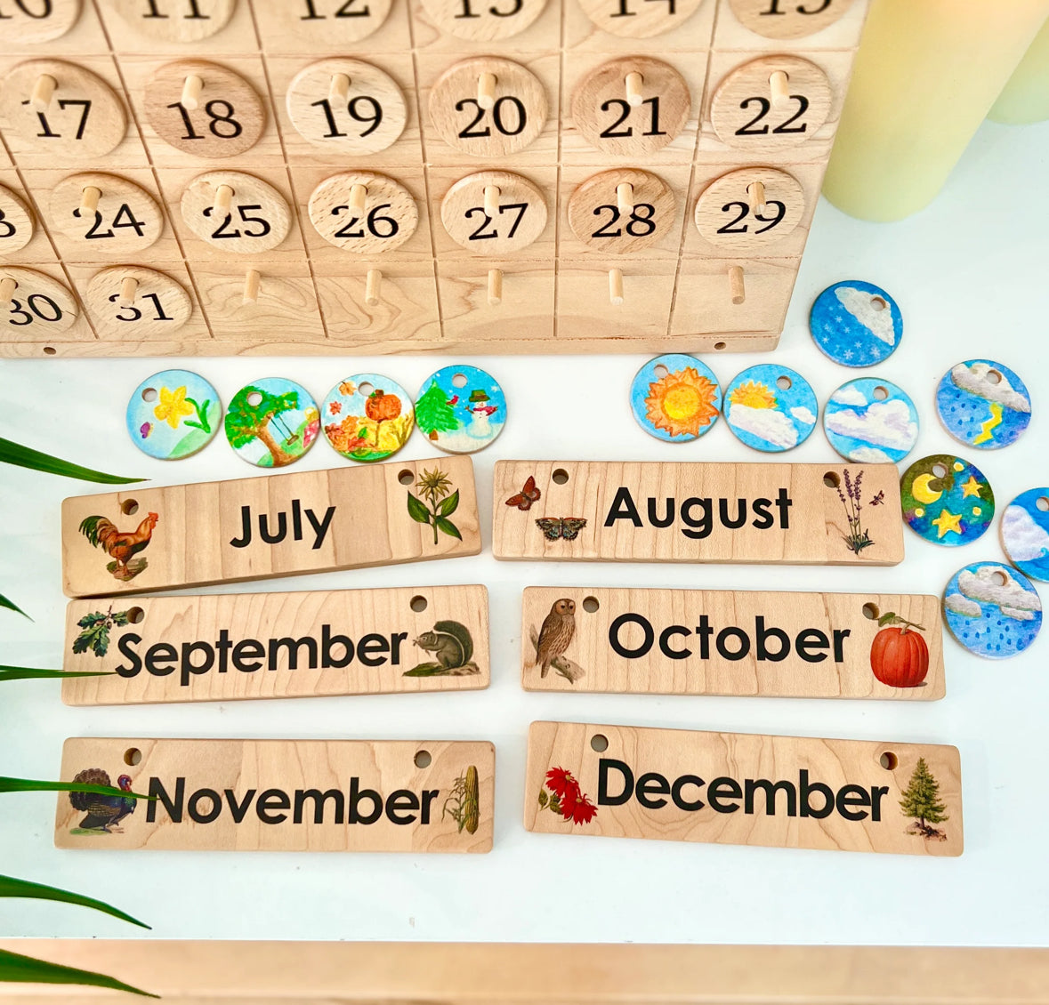 Wooden Calendar w/ Stand