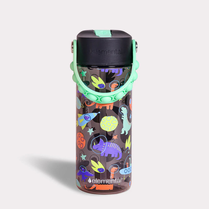 18oz Splash Pop Bottle - Space Dino