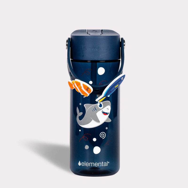18oz Charm Splash Bottle - Shark friends