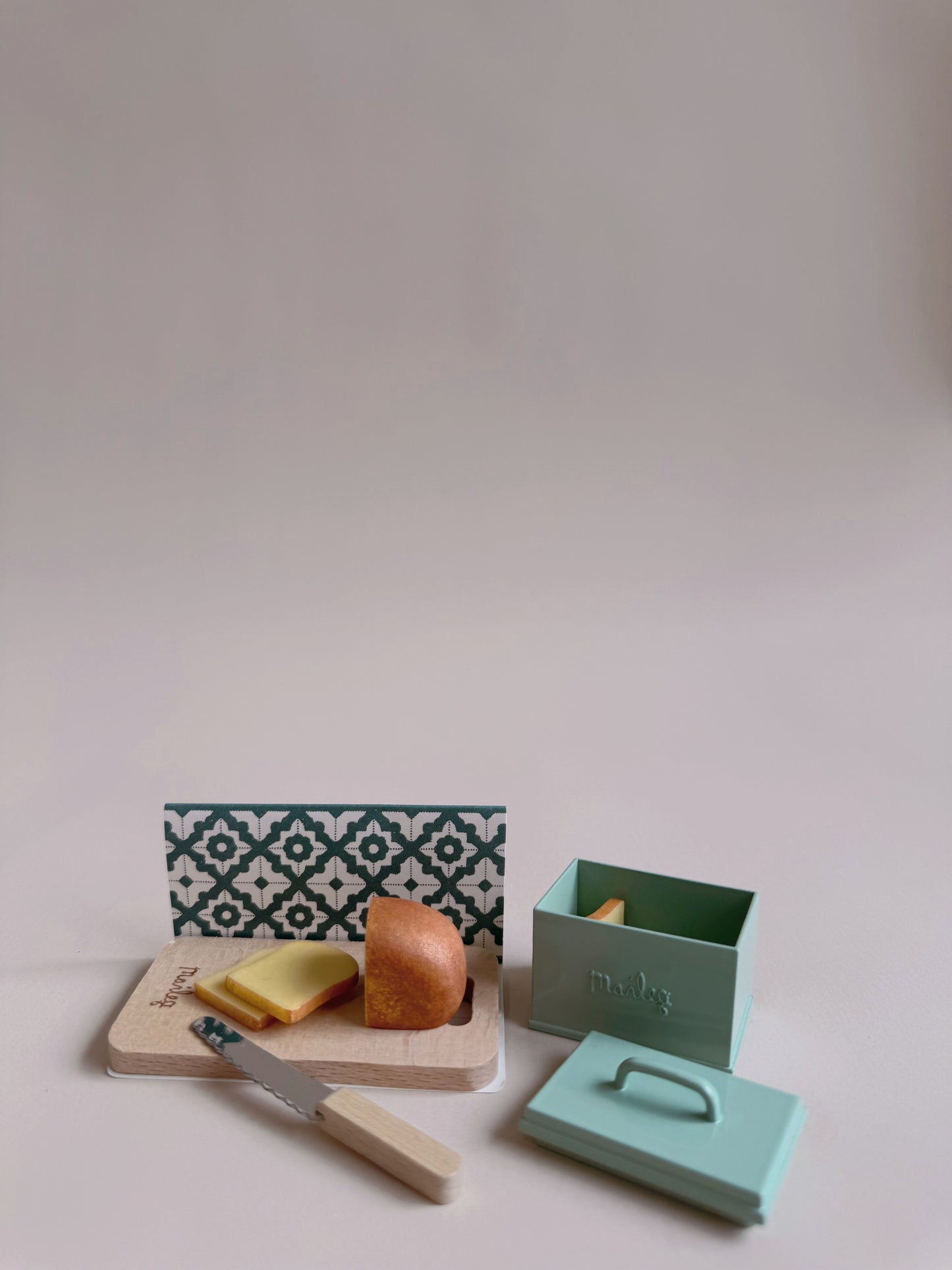 Bread Box w/ Utensils, Miniature