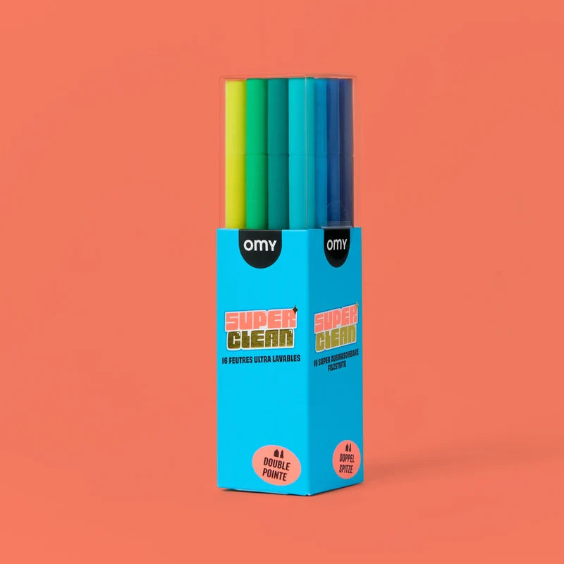 Super Clean Felt-tips (16 colours)