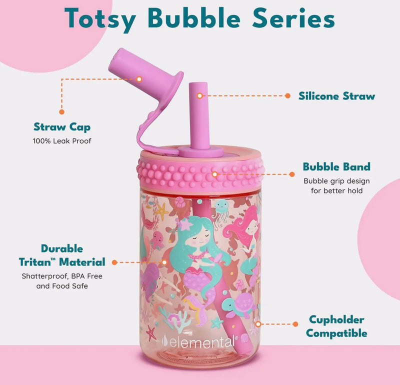 12oz Tritan Bubble Grip Dino Blue (355ml)