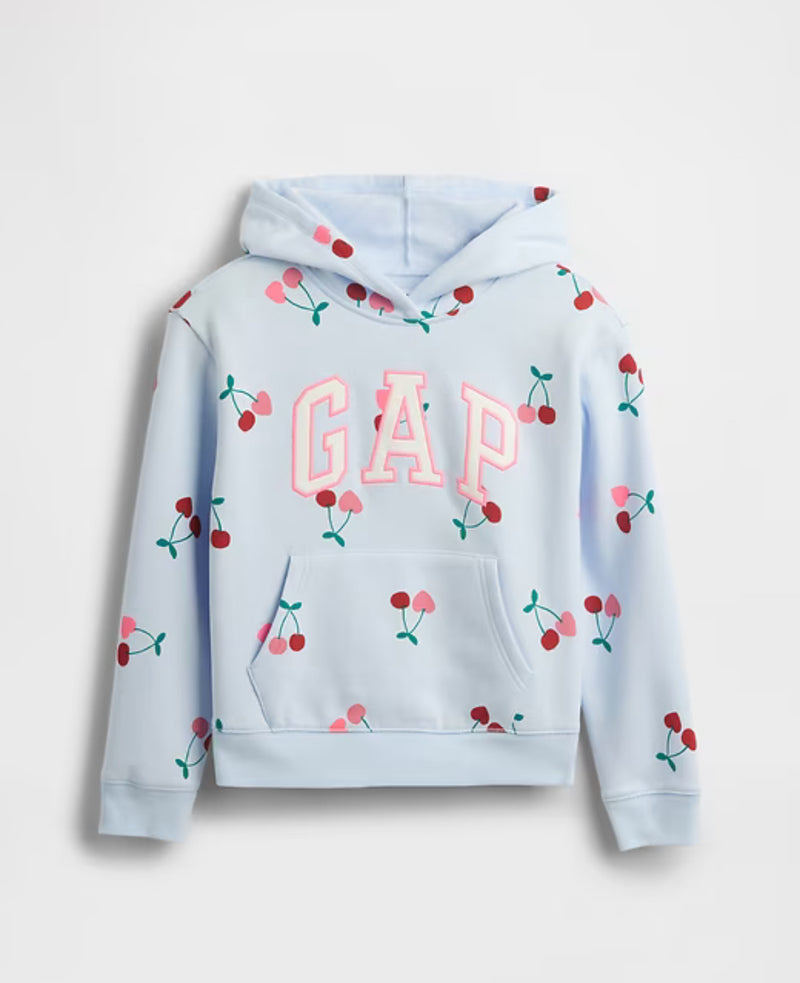 걸스 기모 릴렉스 핏 후디 (체리블루)