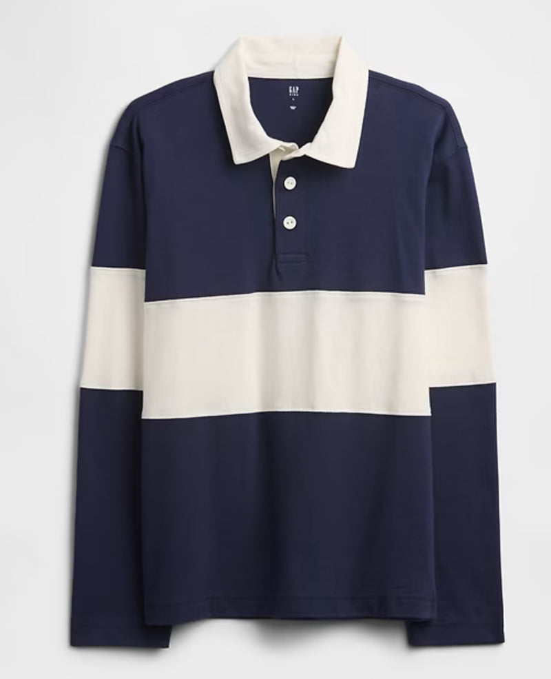 럭비 스트라입 셔츠 (네이비)