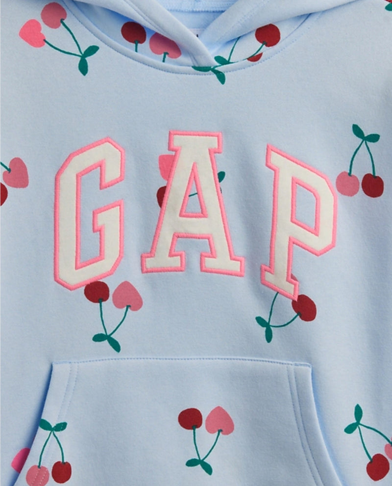 걸스 기모 릴렉스 핏 후디 (체리블루)