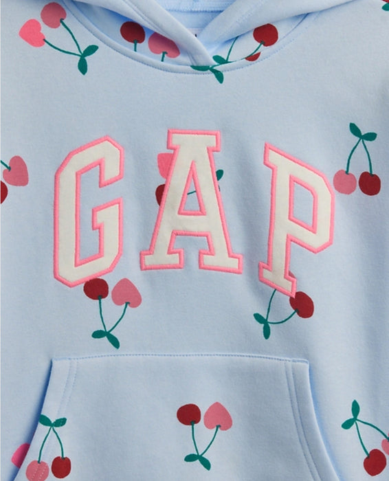 걸스 기모 릴렉스 핏 후디 (체리블루)