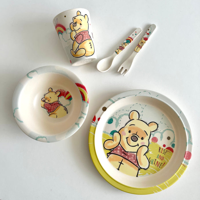 Disney Bamboo Dinnerware Set 5pcs(Pooh Rise and Shine)