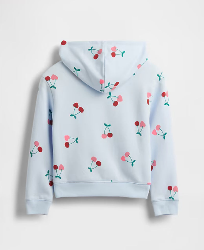 걸스 기모 릴렉스 핏 후디 (체리블루)