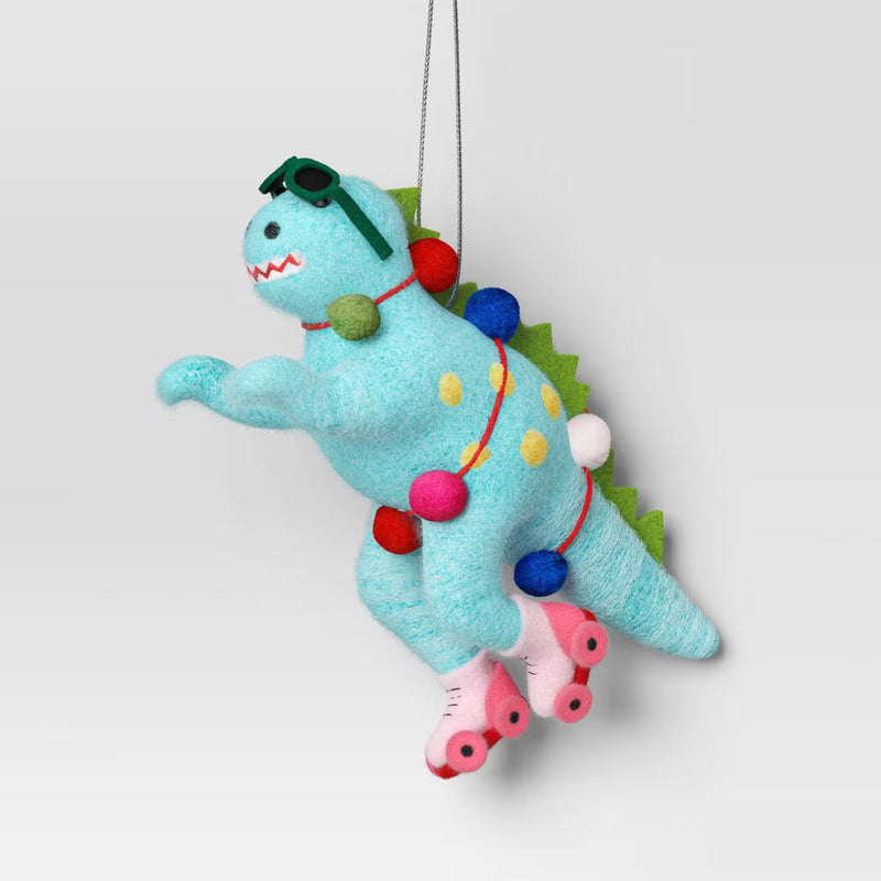 Dino on Skates Ornament