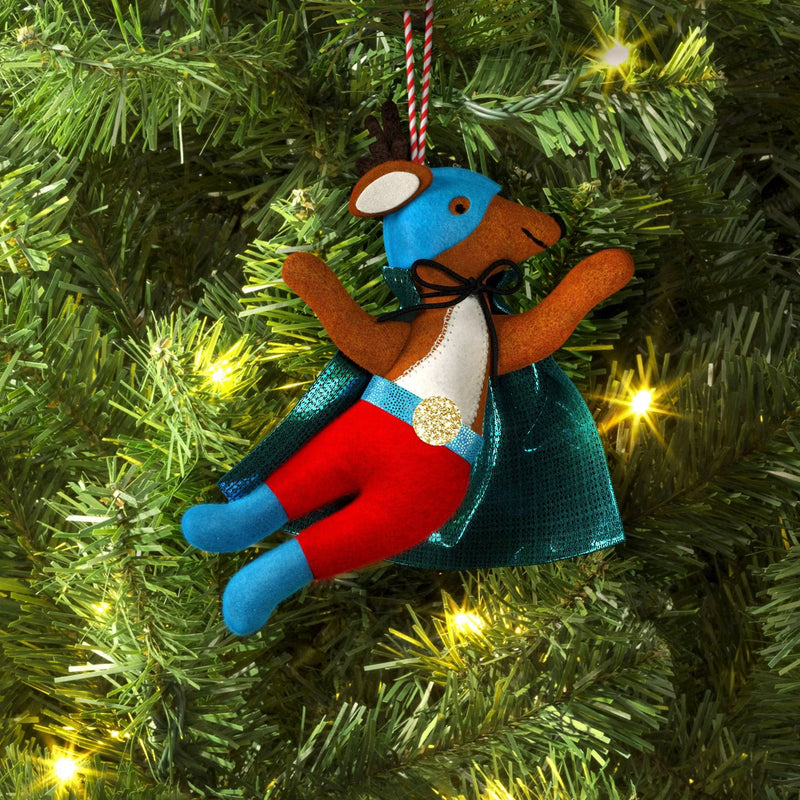 Superhero Ornament Reindeer