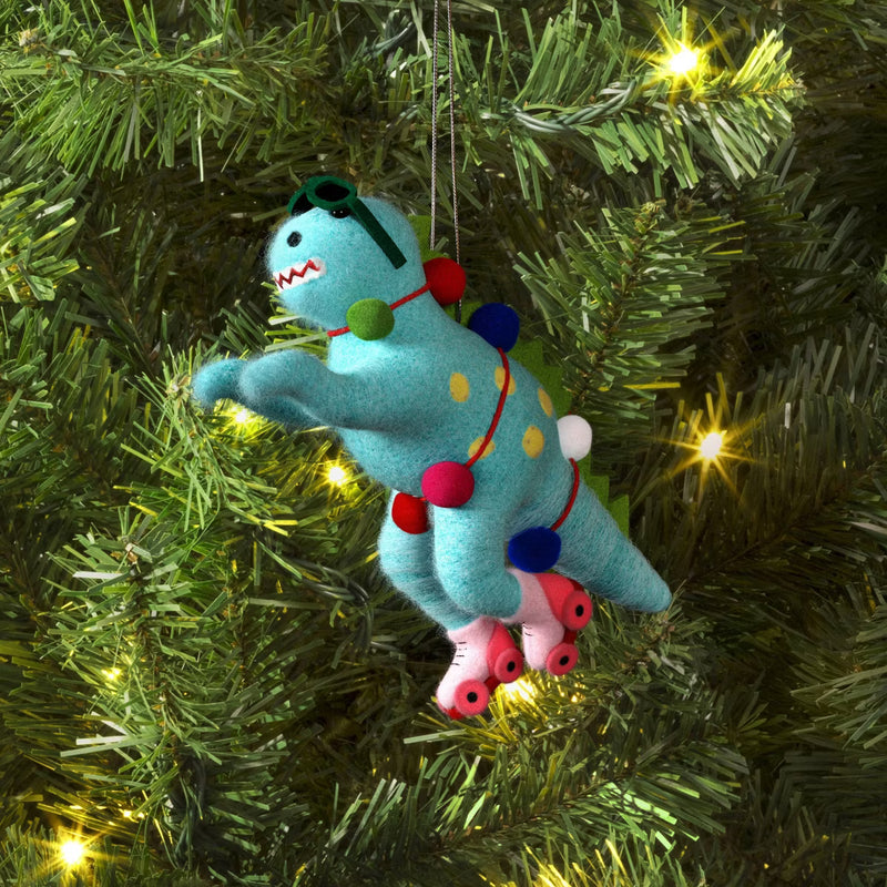 Dino on Skates Ornament