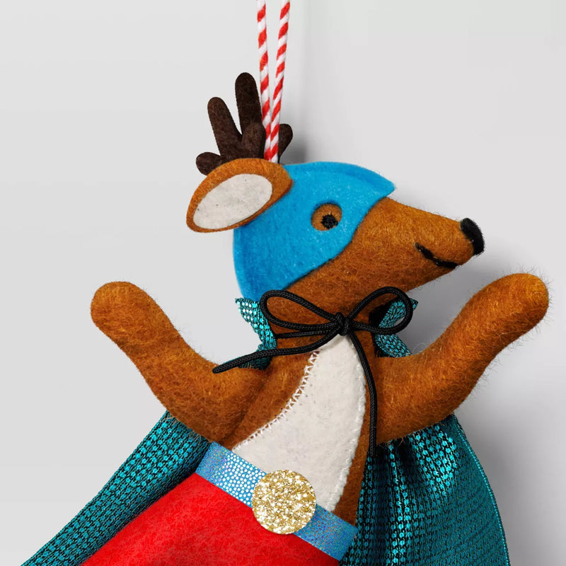 Superhero Ornament Reindeer