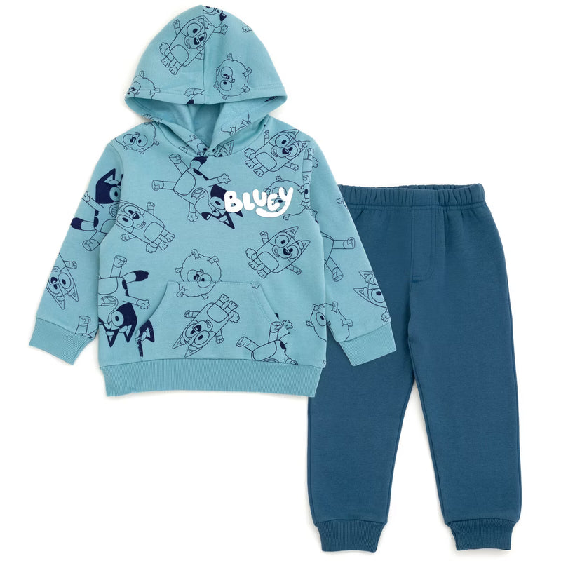 Bluey Fleece Hoodie and Pants Outfit Set