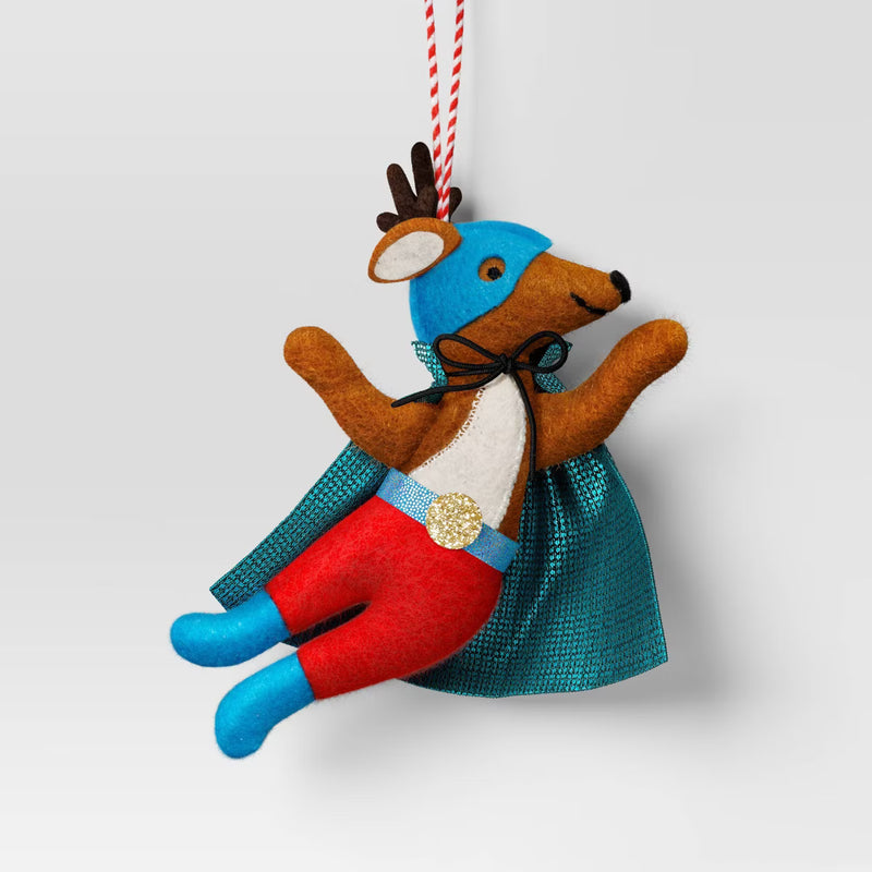 Superhero Ornament Reindeer