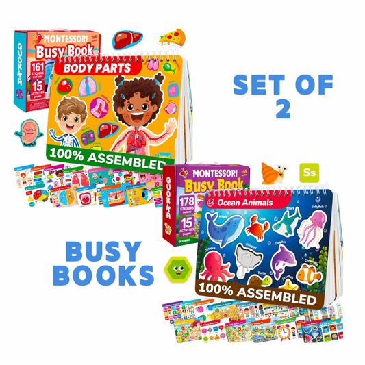 Set of 2 Montessori Busy Book