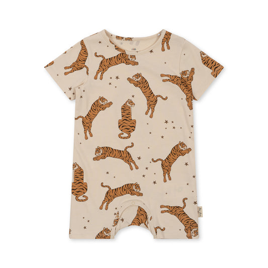 Basic Romper Gots - Tiger Sand