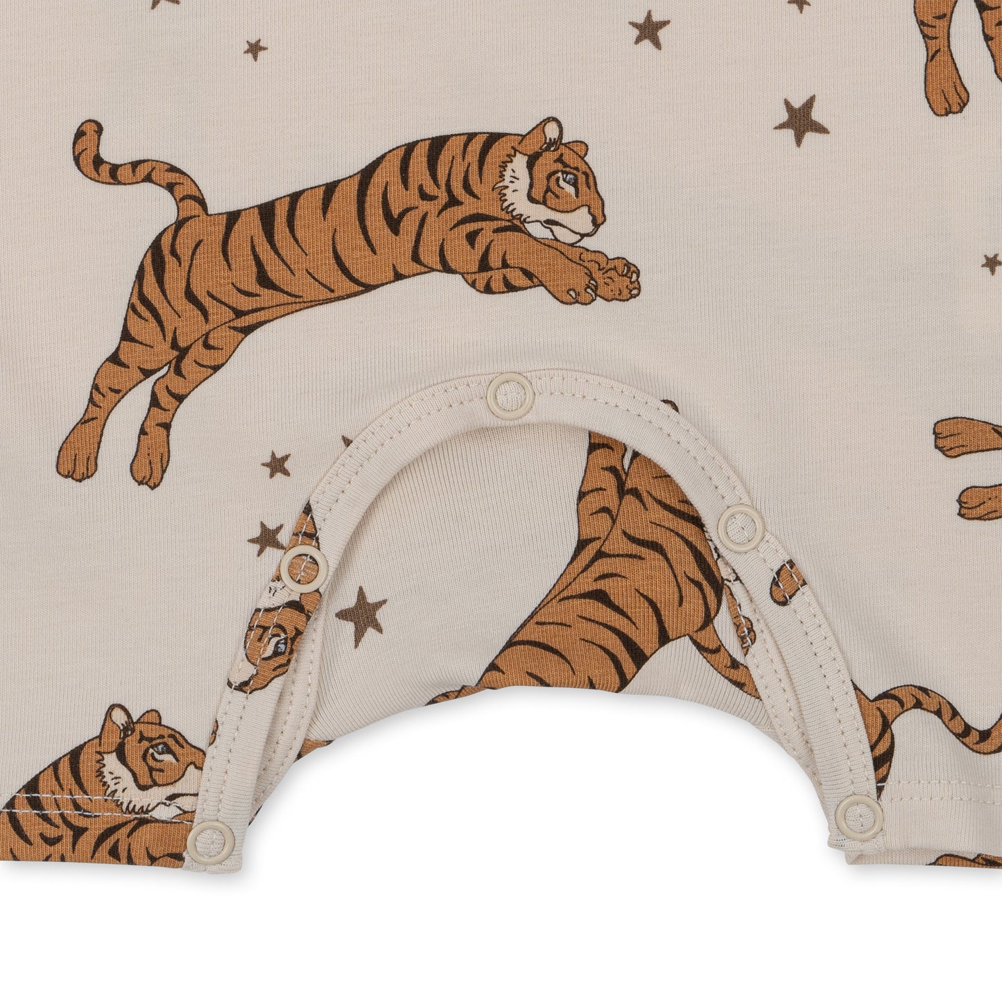 Basic Romper Gots - Tiger Sand