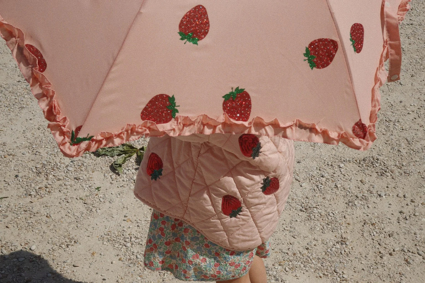 Strawberry glitter umbrella