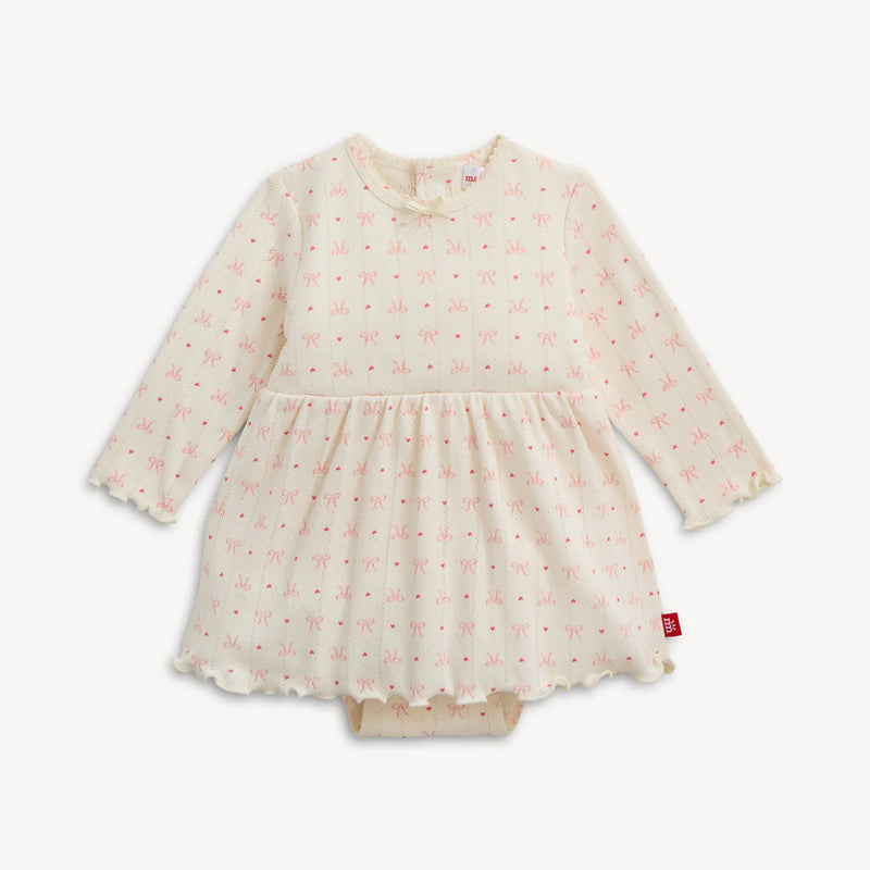 Heart & Bow Magnetic Pointelle Bodysuit Dress