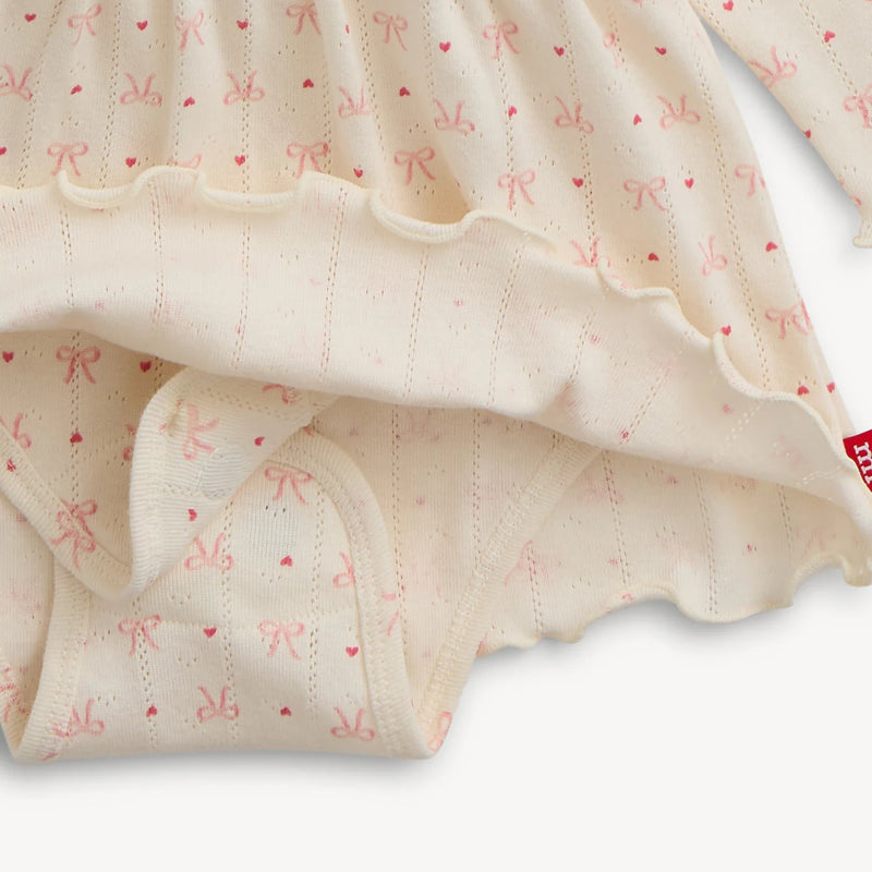 Heart & Bow Magnetic Pointelle Bodysuit Dress