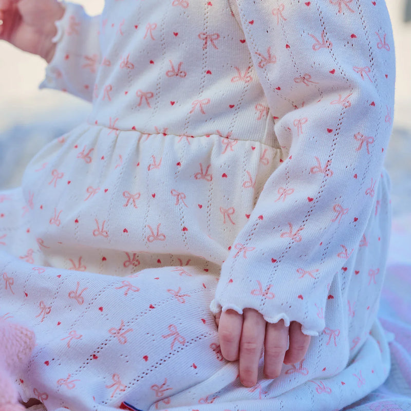 Heart & Bow Magnetic Pointelle Bodysuit Dress