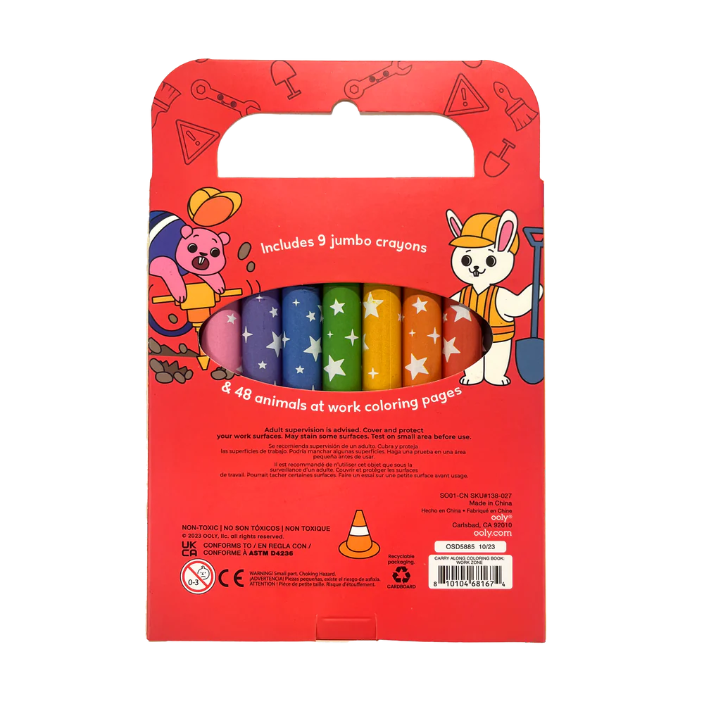 Ooly Work Zone Coloring Book