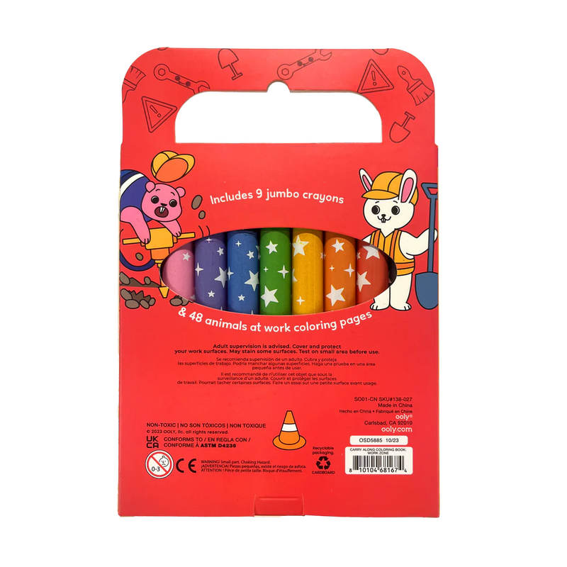 Ooly Work Zone Coloring Book