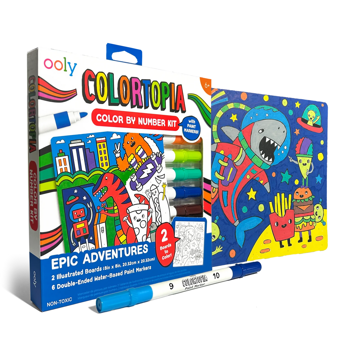 Colortopia Color By Number Paint Marker Kit - Epic Adventure