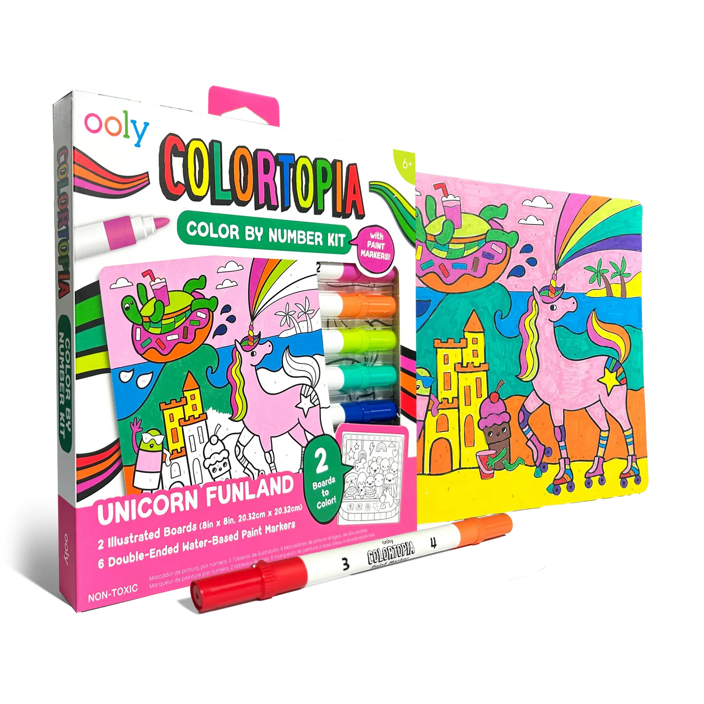 Colortopia Paint Marker By Number Kit - Unicorn Funland