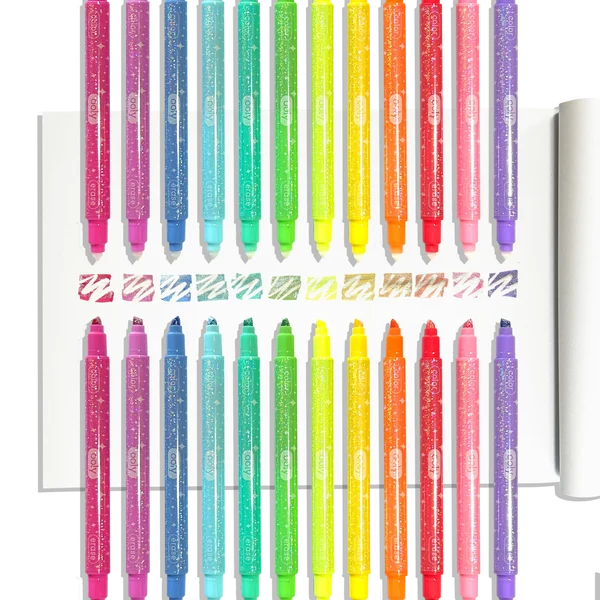 Sparkle Glittery Erasable Markers