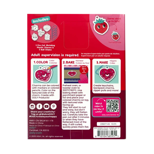 Shrink-Its! Mini DIY Shrink Art Kit - Hug & Kisses